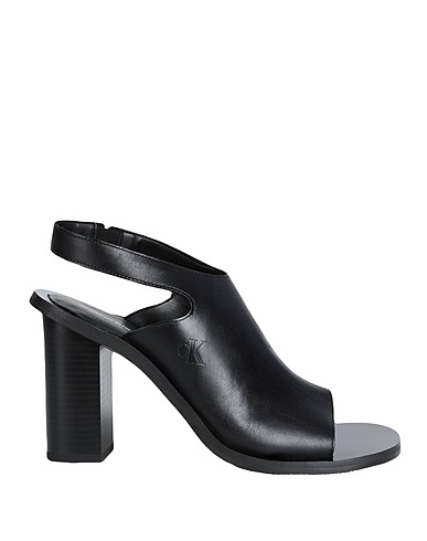 CALVIN KLEIN JEANS Sandals Black Soft Leather