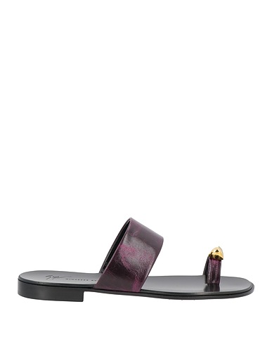 GIUSEPPE ZANOTTI Flip flops Plum Soft Leather