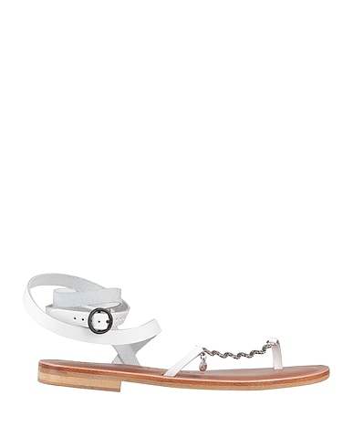 ÁLVARO GONZÁLEZ Flip flops White Leather