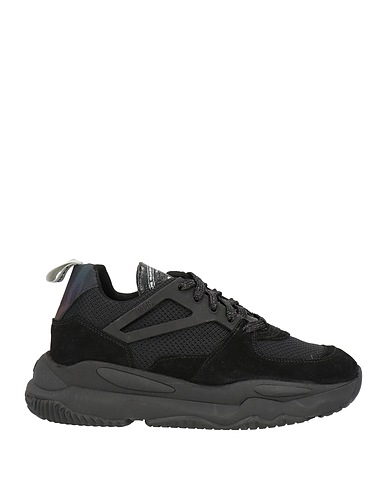 P448 Sneakers Black Soft Leather, Textile fibres
