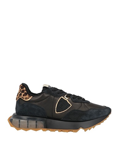 PHILIPPE MODEL Sneakers Black Leather, Textile fibers