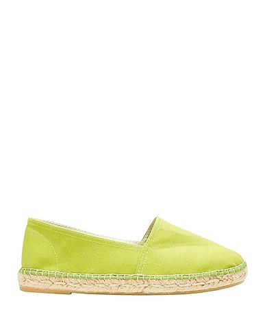 8 by YOOX Espadrilles ORGANIC COTTON ROUND TOE ESPADRILLES Lime green 100% Organic cotton