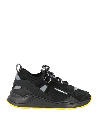 DOLCE&GABBANA Sneakers Nero 41% Viscosa, 27% Cotone, 17% Pelle di vitello, 13% Poliestere, 2% Altre Fibre