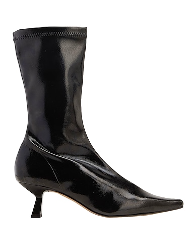 8 by YOOX Ankle boot STRETCH SOCKS SPOOL HEEL ANKLE BOOTS Black 100% Polyurethane