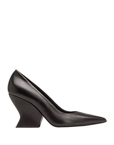 8 by YOOX Court LEATHER WEDGE SOLE PUMPS
 Black 100% Ovine leather