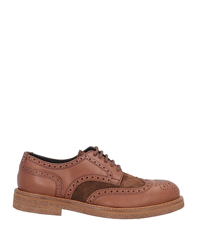 GIOVANNI CONTI Laced shoes Brown Leather