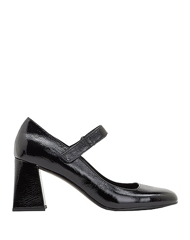 8 by YOOX Court PATENT LEATHER MARY JANE PUMPS
 Black 100% Calfskin