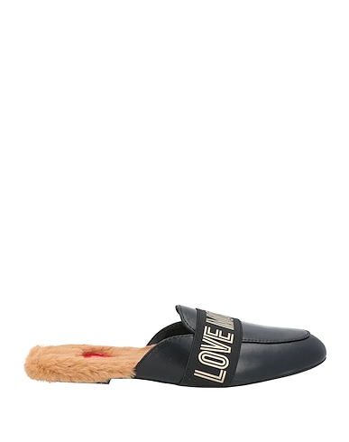 LOVE MOSCHINO Mules and clogs Black Soft Leather