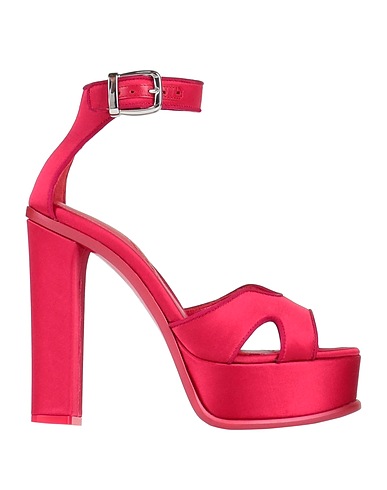 MCQUEEN Sandals Magenta Textile fibres