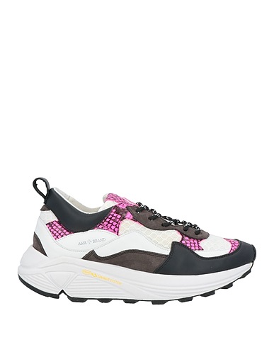 AMA BRAND Sneakers Off white Soft Leather, Textile fibres