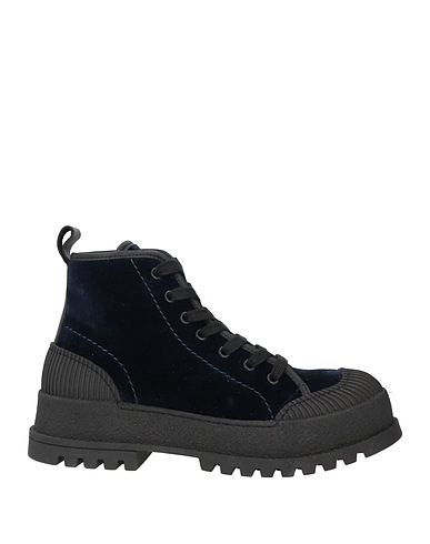 MICH SIMON Ankle boot Midnight blue Leather, Textile fibres