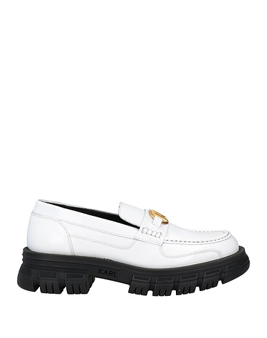 KARL LAGERFELD Loafers White Soft Leather