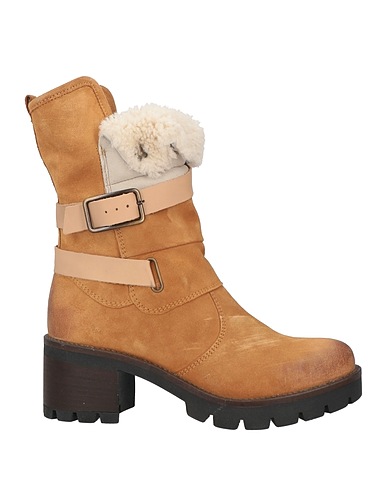 PAOLA FERRI Stiefelette Sand Leder, Schaffell