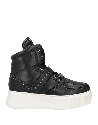 CULT Sneakers Black Soft Leather, Textile fibers