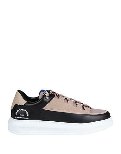 KARL LAGERFELD Sneakers Khaki Leather, Textile fibers