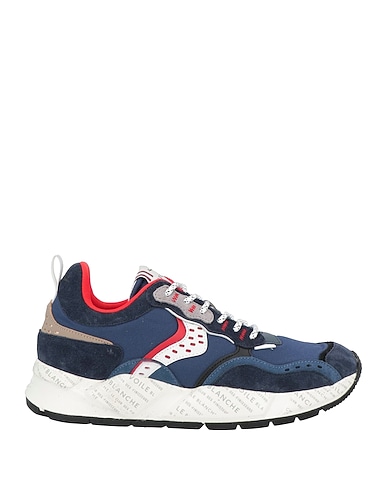 VOILE BLANCHE Sneakers Navy blue Textile fibres, Leather
