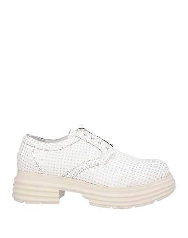 MICH SIMON Laced shoes Off white Calfskin
