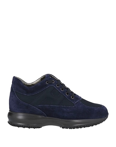 HOGAN Sneakers Midnight blue Leather, Textile fibers
