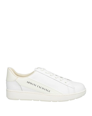 ARMANI EXCHANGE Sneakers Bianco 100% Pelle di bovino, Poliestere, Poliuretano