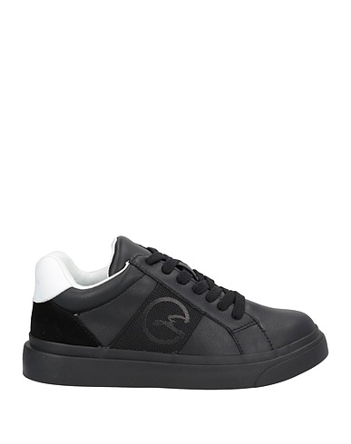 GATTINONI Sneakers Black Soft Leather, Textile fibers