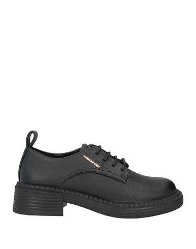 GATTINONI Laced shoes Black Textile fibers