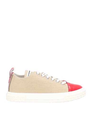 GIUSEPPE ZANOTTI Sneakers Beige Soft Leather, Textile fibres