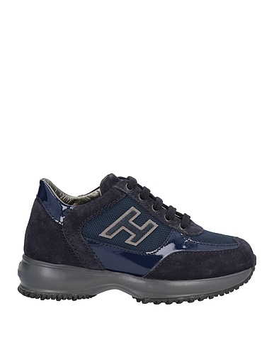 HOGAN Sneakers JUNIOR Midnight blue Soft Leather, Textile fibres