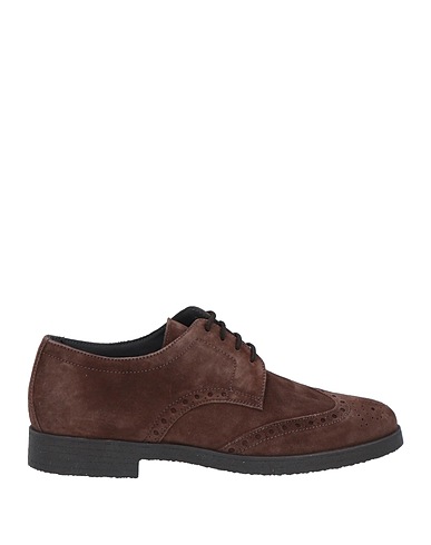 ALBUSCERI | Dark brown Men‘s Laced Shoes | YOOX