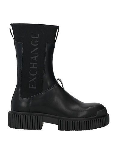 ARMANI EXCHANGE Ankle boot Black 100% Calfskin, Polyester
