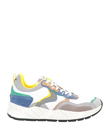 VOILE BLANCHE Sneakers Blanc Cuir, Fibres textiles