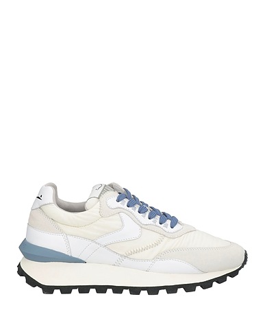 VOILE BLANCHE Sneakers Weiß Leder, Gewebefasern