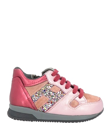HOGAN Sneakers JUNIOR Pink Soft Leather, Textile fibres