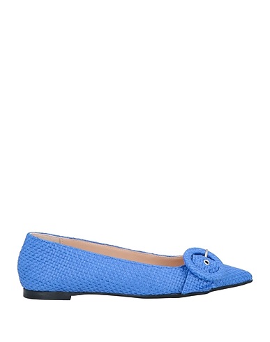GIULIA NERI Ballet flats Azure Textile fibers