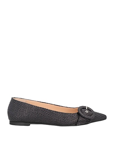 GIULIA NERI Ballet flats Black Textile fibers