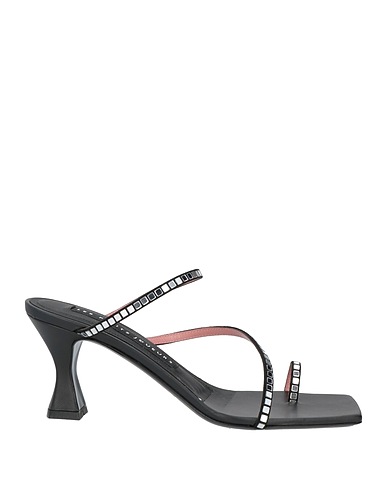 LES PETITS JOUEURS Flip flops Black Leather
