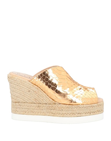 FABI Espadrilles Gold Soft Leather