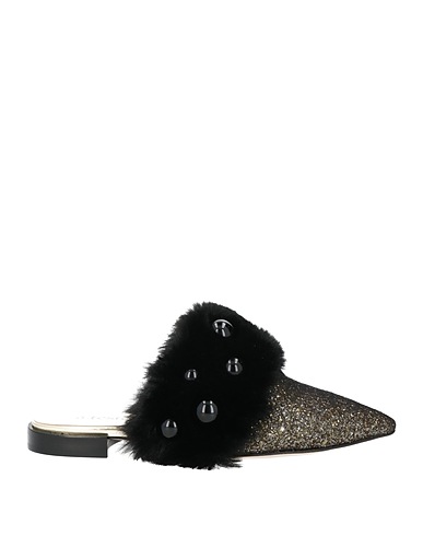 TESTONI Mules and clogs Black Textile fibres