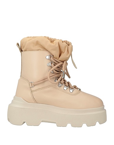 INUIKII Stiefelette Beige Leder, Gewebefasern