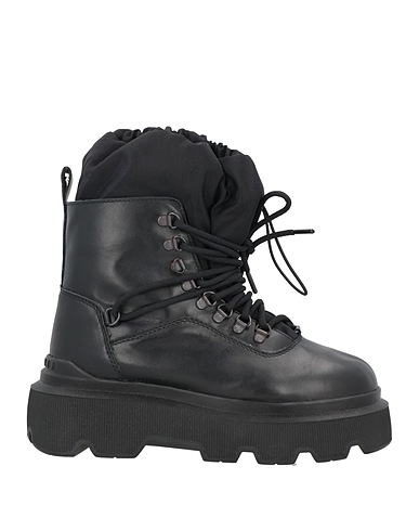 INUIKII Ankle boot Black Leather, Textile fibres