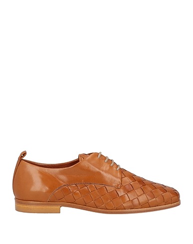 PAS DE ROUGE Laced shoes Tan Soft Leather