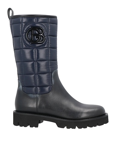 BALDININI Boots Black Soft Leather, Textile fibers