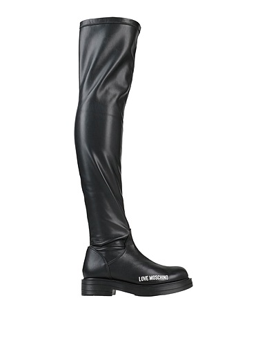 LOVE MOSCHINO Boots Black Textile fibres