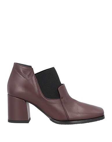 IXOS Ankle boot Burgundy Leather, Textile fibres