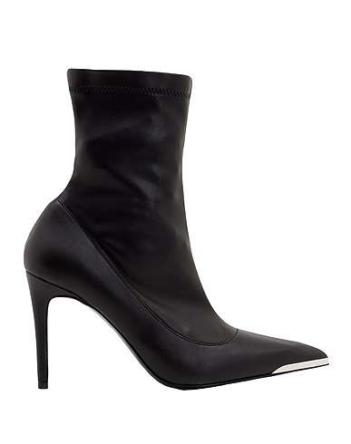 8 by YOOX Ankle boot STRETCH POINTY-DETAIL ANKLE BOOTS
 Black Textile fibres
