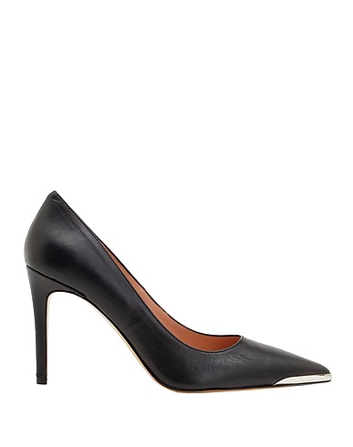 8 by YOOX Pump LEATHER STILETTO PUMPS Black Leather