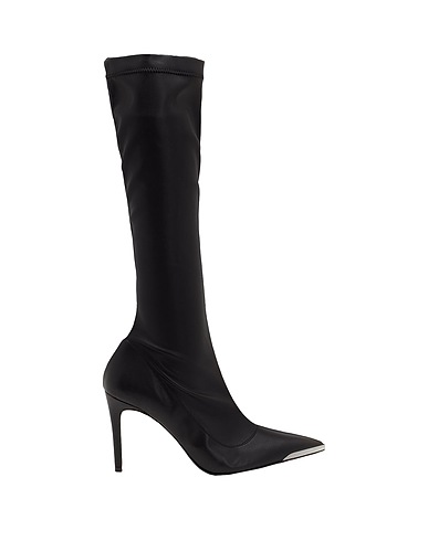 8 By YOOX STRETCH POINTY DETAIL BOOTS | Black Women‘s Boots | YOOX