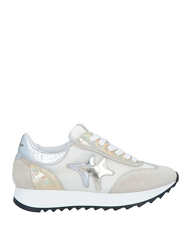 AMA BRAND Sneakers Ivory Leather, Textile fibres