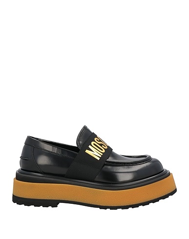 MOSCHINO Loafers Black Soft Leather