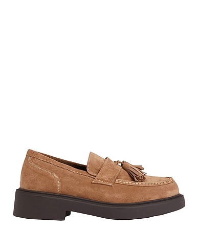 8 by YOOX Loafers SPLIT LEATHER TASSEL LOAFER
 Khaki Leather