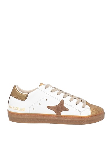 AMA BRAND Sneakers Gold Soft Leather, Textile fibres